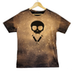 Vampire skull Bleached splatter T shirt