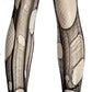 Black n white tattered & torn fishnet tights